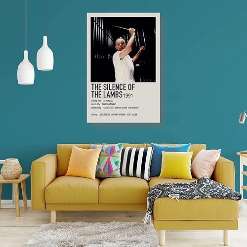 Miniatura 3 de The Silence of The Lambs - Póster clásico retro de película (2) arte de pared, póster impreso, obras de arte, decoración de dormitorio, sala de