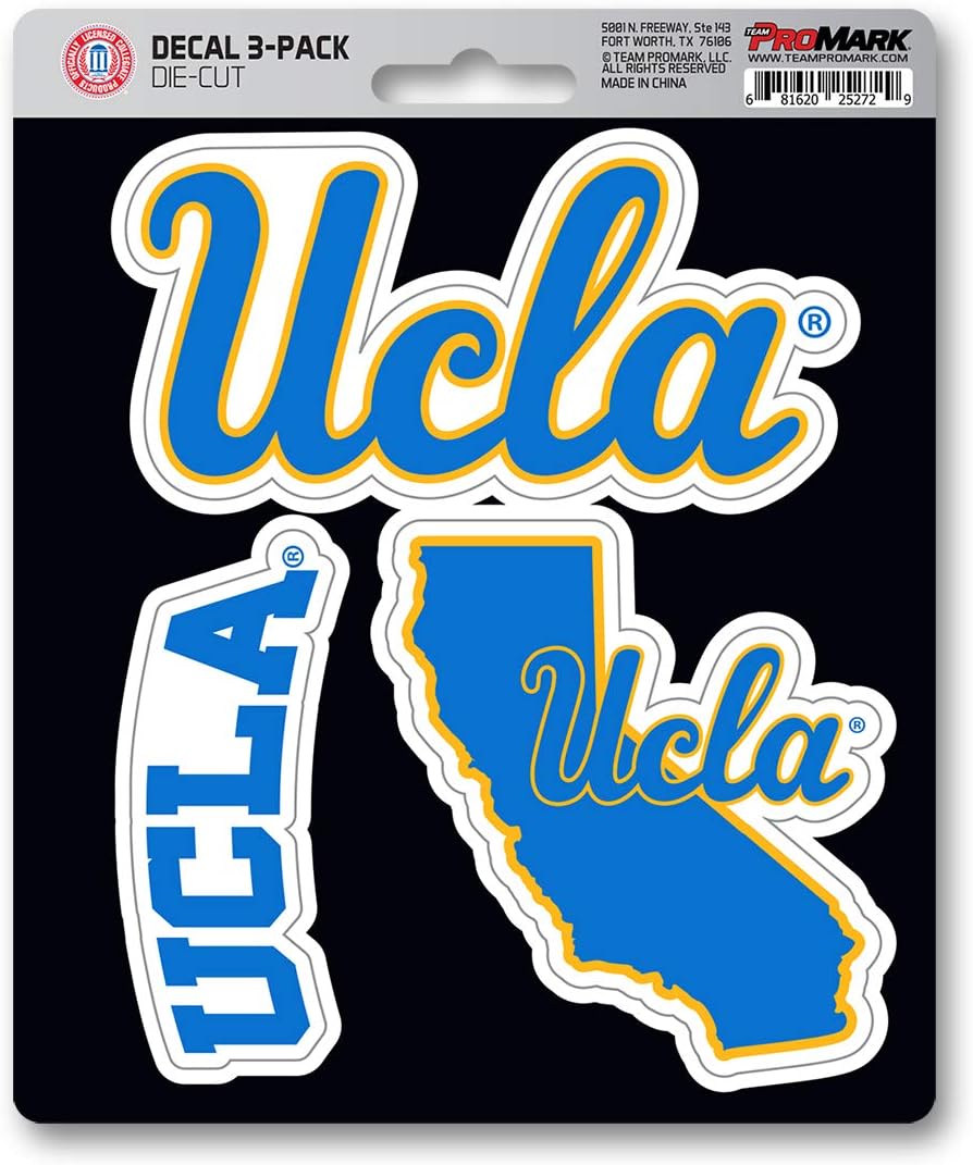 FANMATS NCAA University of California - Los Angeles (UCLA) 3 Piece Decal Set