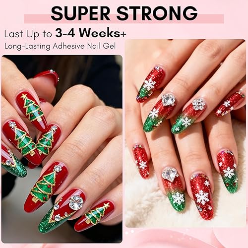 Vista 64 de Makartt Pegamento de diamantes de imitación para uñas: pegamento de uñas de gel súper fuerte para dijes de uñas, decoraciones de gemas, arte de uñas