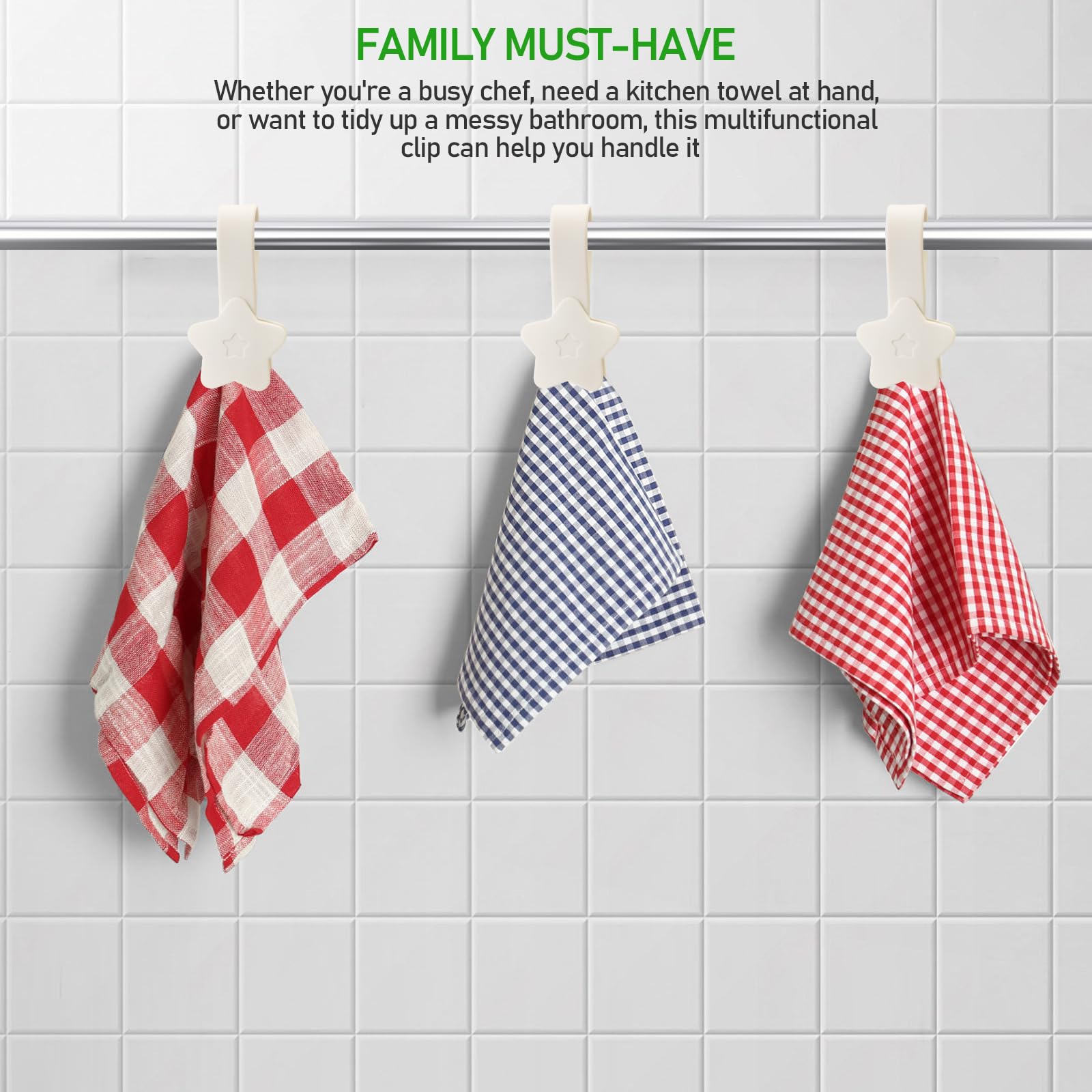 Silicone Hand Towel Clips - 2 Pack -5