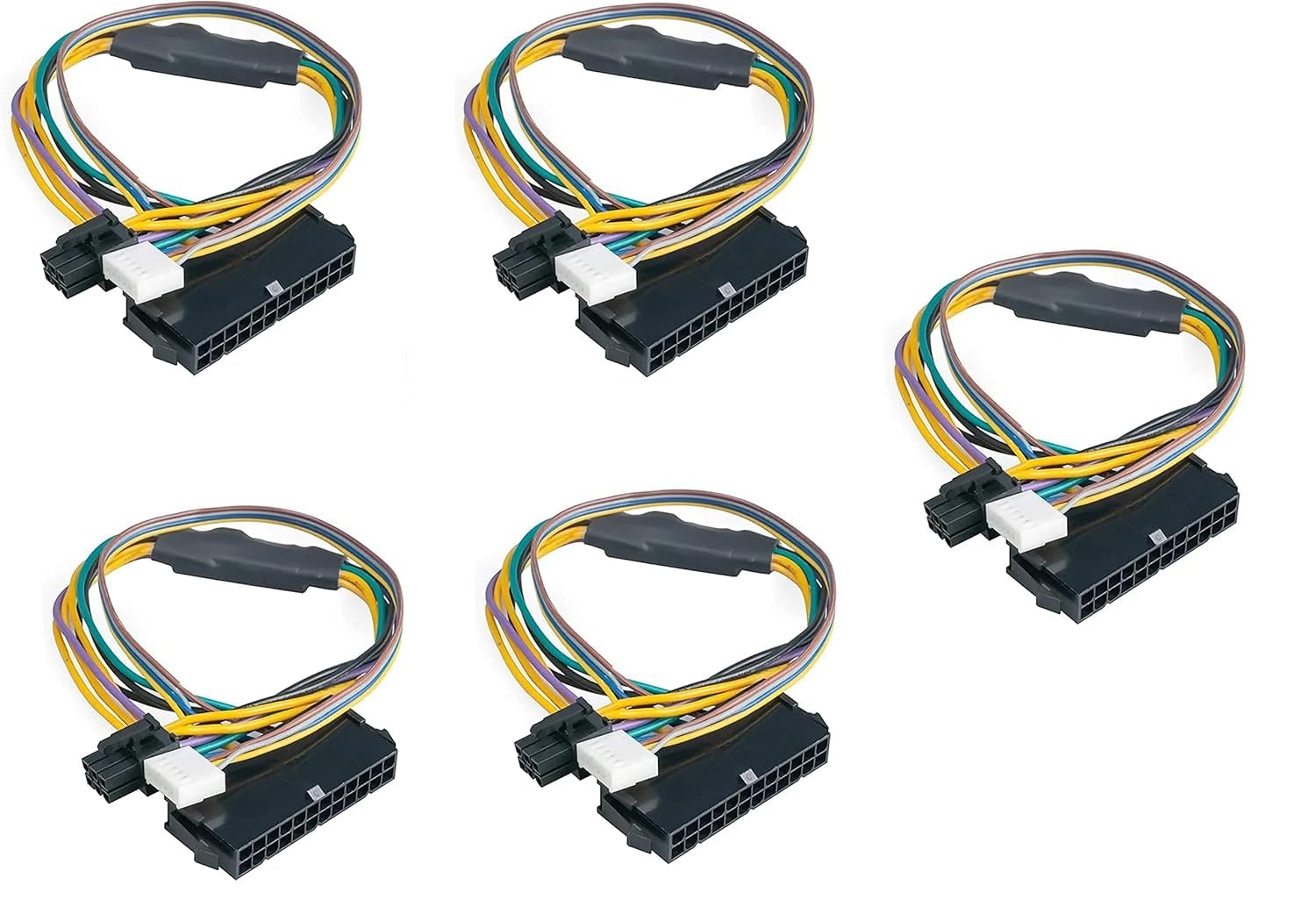 ATX Main 24 Pin Female to 6 Pin Male 6 Pin PCI-E PSU Power Adapter Supply Cable Connector for HP Elite (Pack of 5)-image-16
