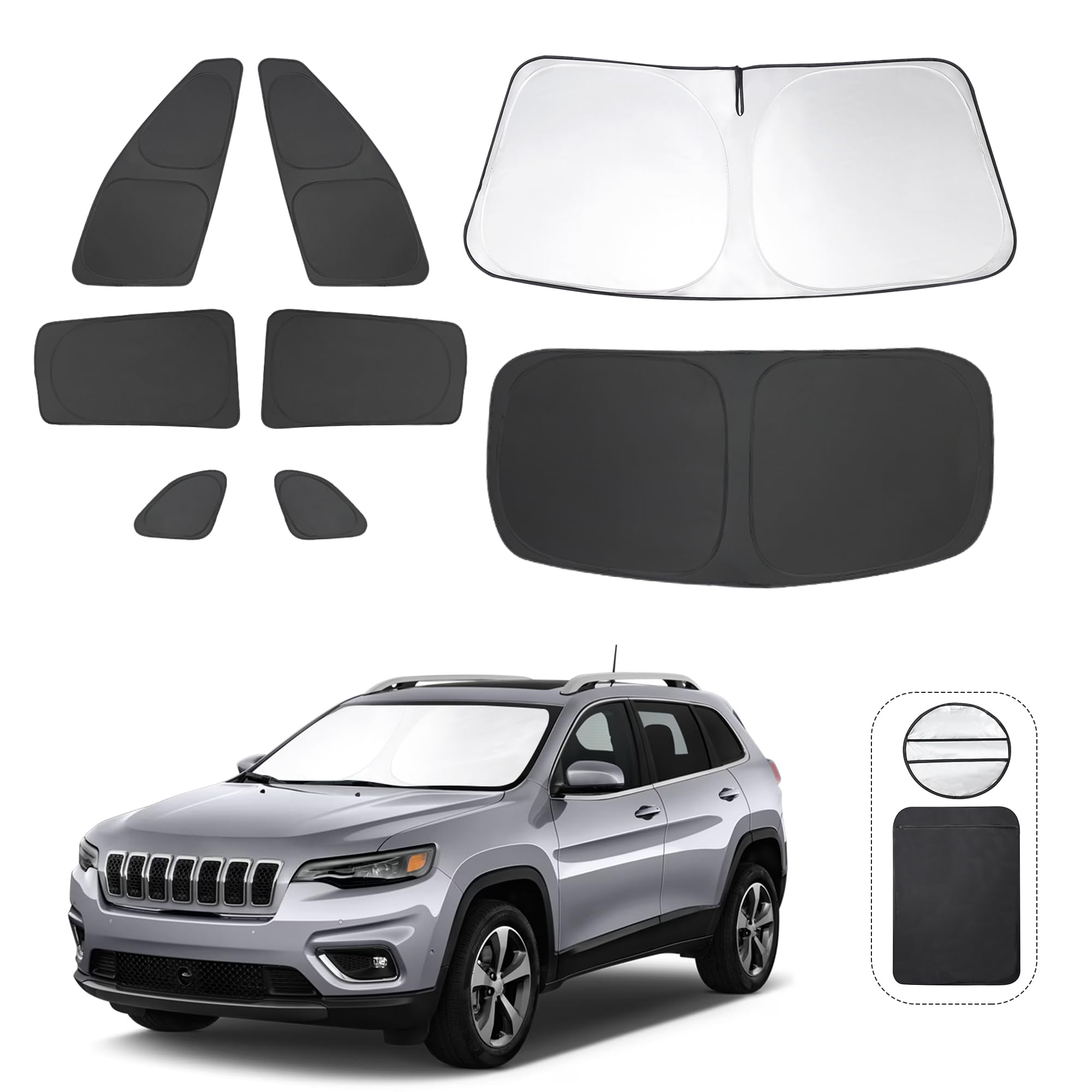 LHFLIVE 8-Piece Jeep Cherokee Sunshade Set