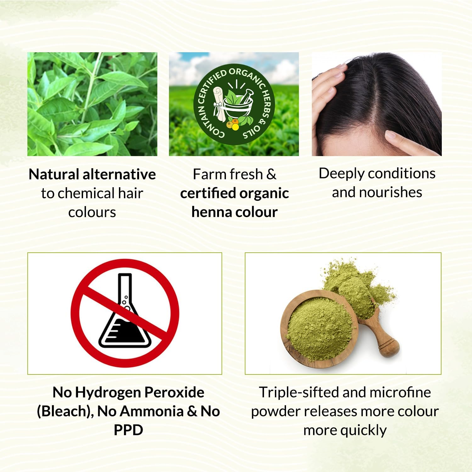 Indus Valley Bio Organic Natural Henna Hair Color For Women Blonde 100gm| 100% Gray Hair Coverage And Long Lasting Hair Dye | Vegan and Cruelty-Free I Herbal Hair Color for All Hair Types - Image 10