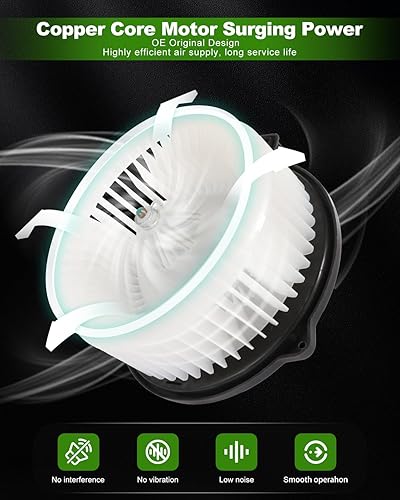 Vista 1529 de SCITOO 700188 Reemplazo del motor del ventilador HVAC con jaula de ventilador para Toyota Tacoma 2005-2015, reemplazo OE - 87103-04043, 87103-04044