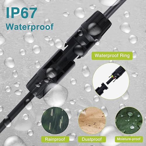 Miniatura 4 de Conectores solares de rama Y, conectores paralelos de panel solar, kit de herramientas de enchufe de cable solar de 1 a 3 (2 MFFF y 2 FMMM, 2 llaves)
