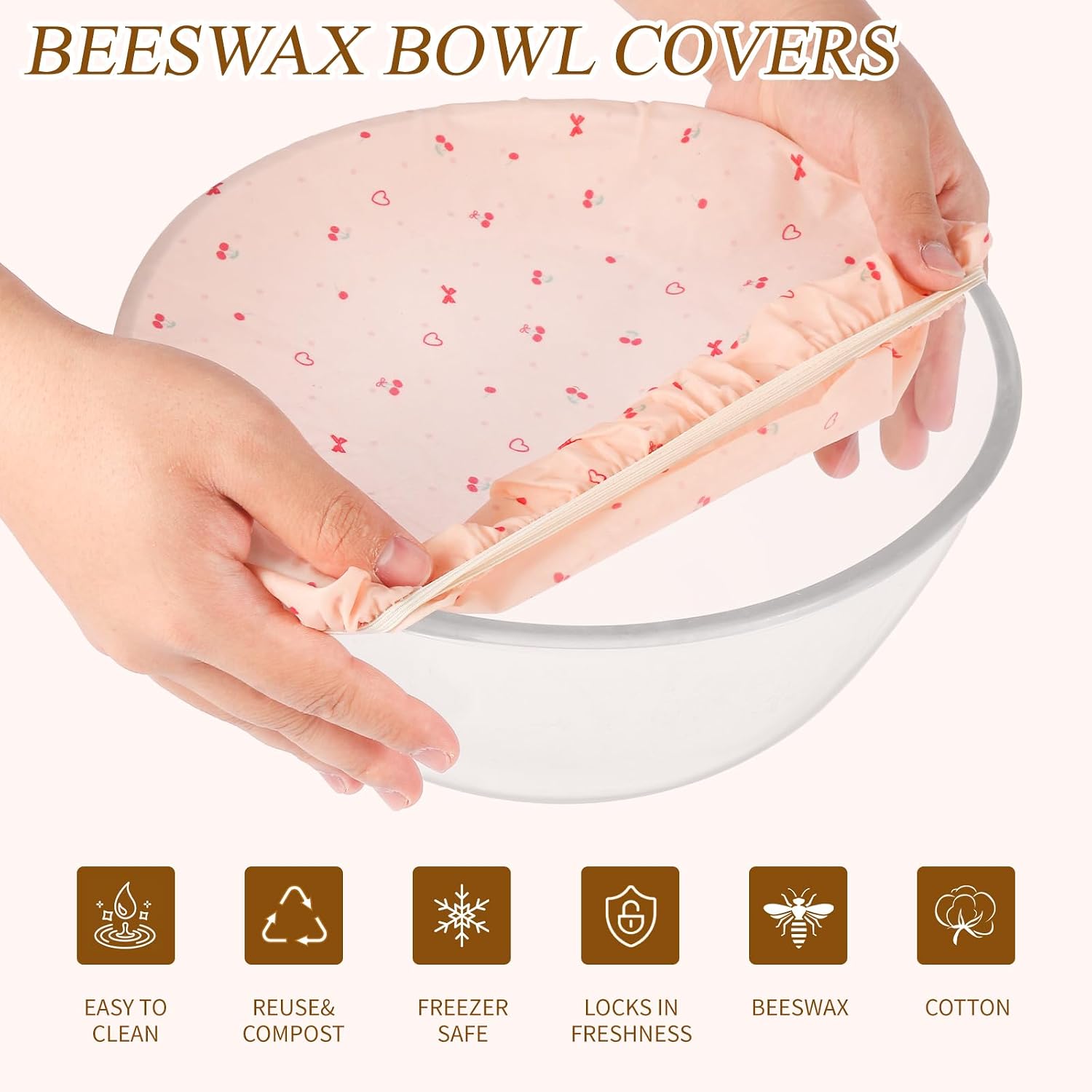 Reusable Bowl Covers for Bread Proofing - Beeswax Bowl Covers Reusable Larger 12 Inch - Elastic Cotton Cloth Sourdough Cover – bowl covers for Sourdough Bread