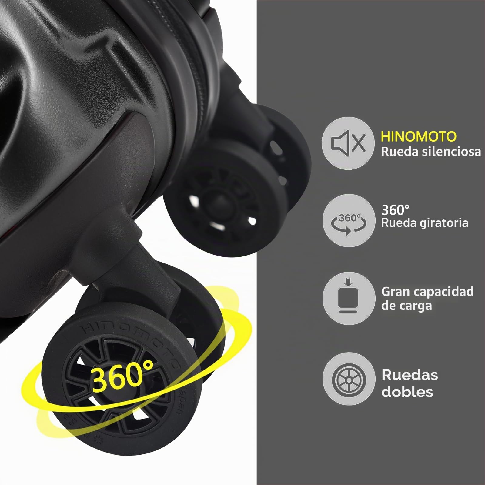 TydeCkare Equipaje de Mano de 16" con
