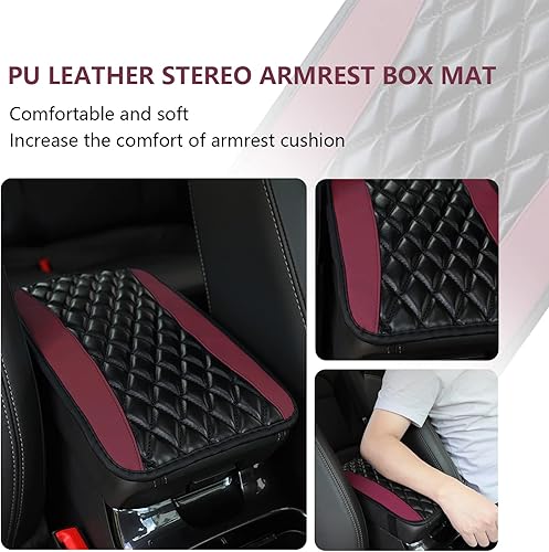 Miniatura 3 de TimNas Paquete de 1 funda para consola central de automóvil, almohadilla universal para consola central, funda impermeable para reposabrazos de