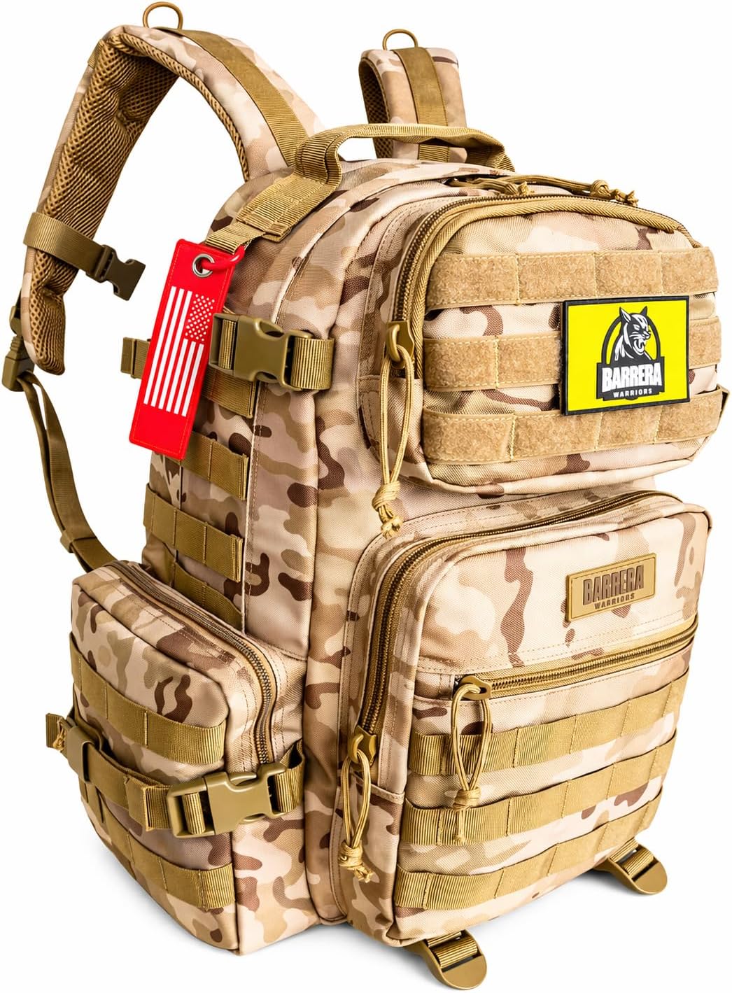 Tactical Backpack 25L Military MOLLE Assault Pack Waterproof EDC Backpack for Hiking, Camping, Travel & Survival Gear, Bug out Bag, Multicam Camo
