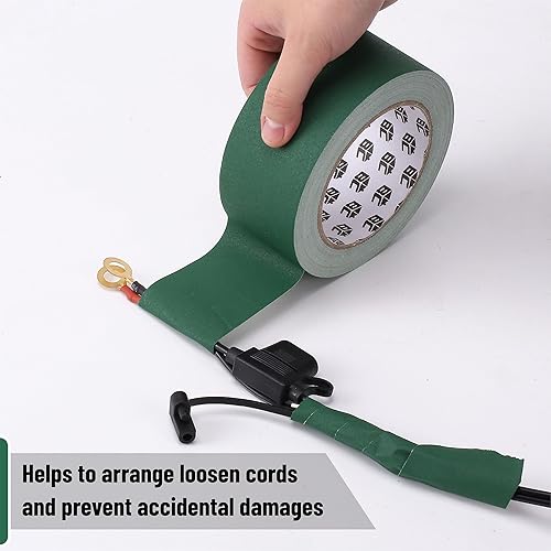 Vista 26 de Bates Gaffers - Cinta adhesiva de 2 pulgadas x 23 yardas, color marrón Marrón,Negro,Azul,Rojo -,Verde militar,Gris,Verde,Blanco,Amarillo