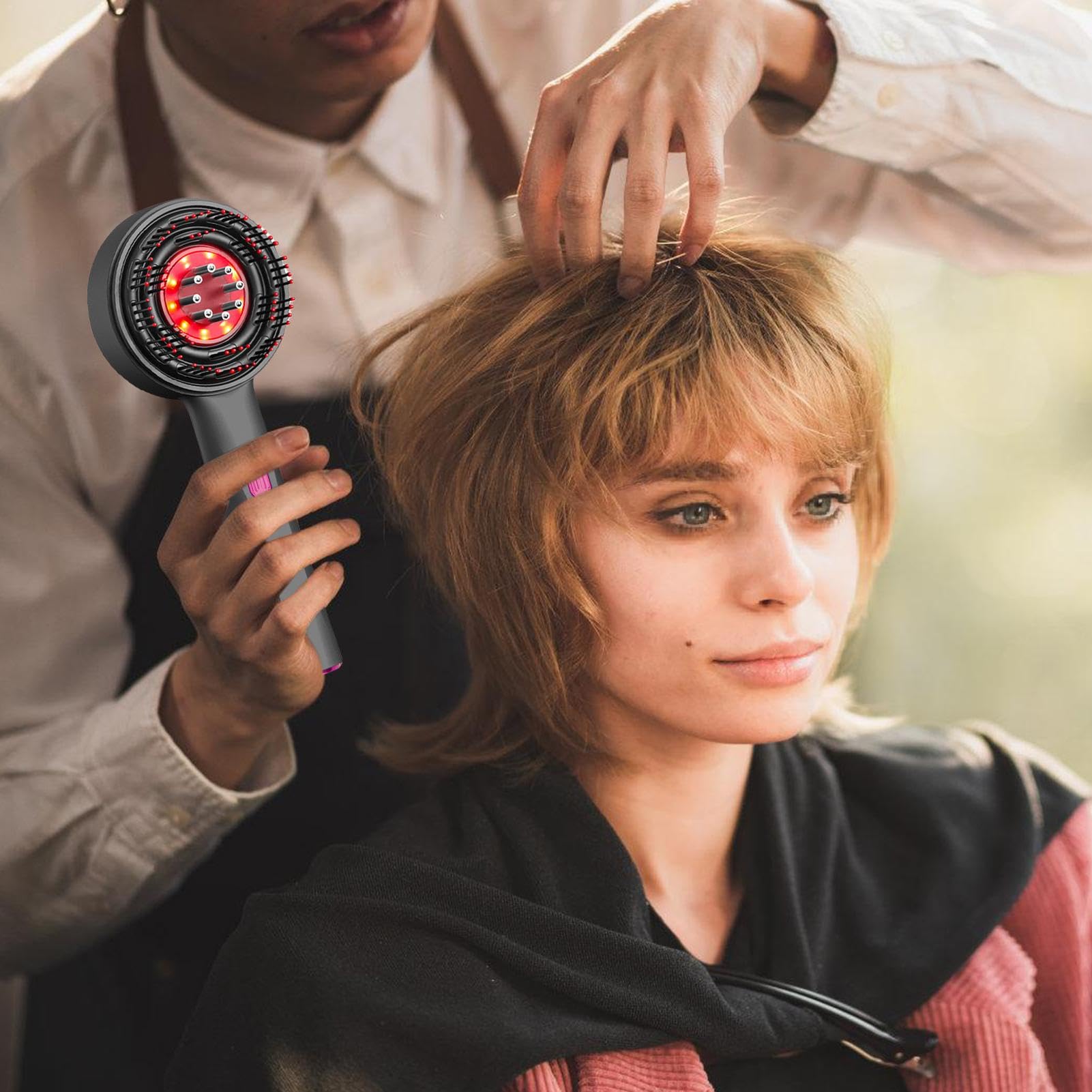 Massaggiatore per cuoio capelluto, applicatore di olio per capelli e | grattaschia, spazzola massaggiante rilassante per alleviare lo stress, per uomini e donne, per uso domestico e per la cura