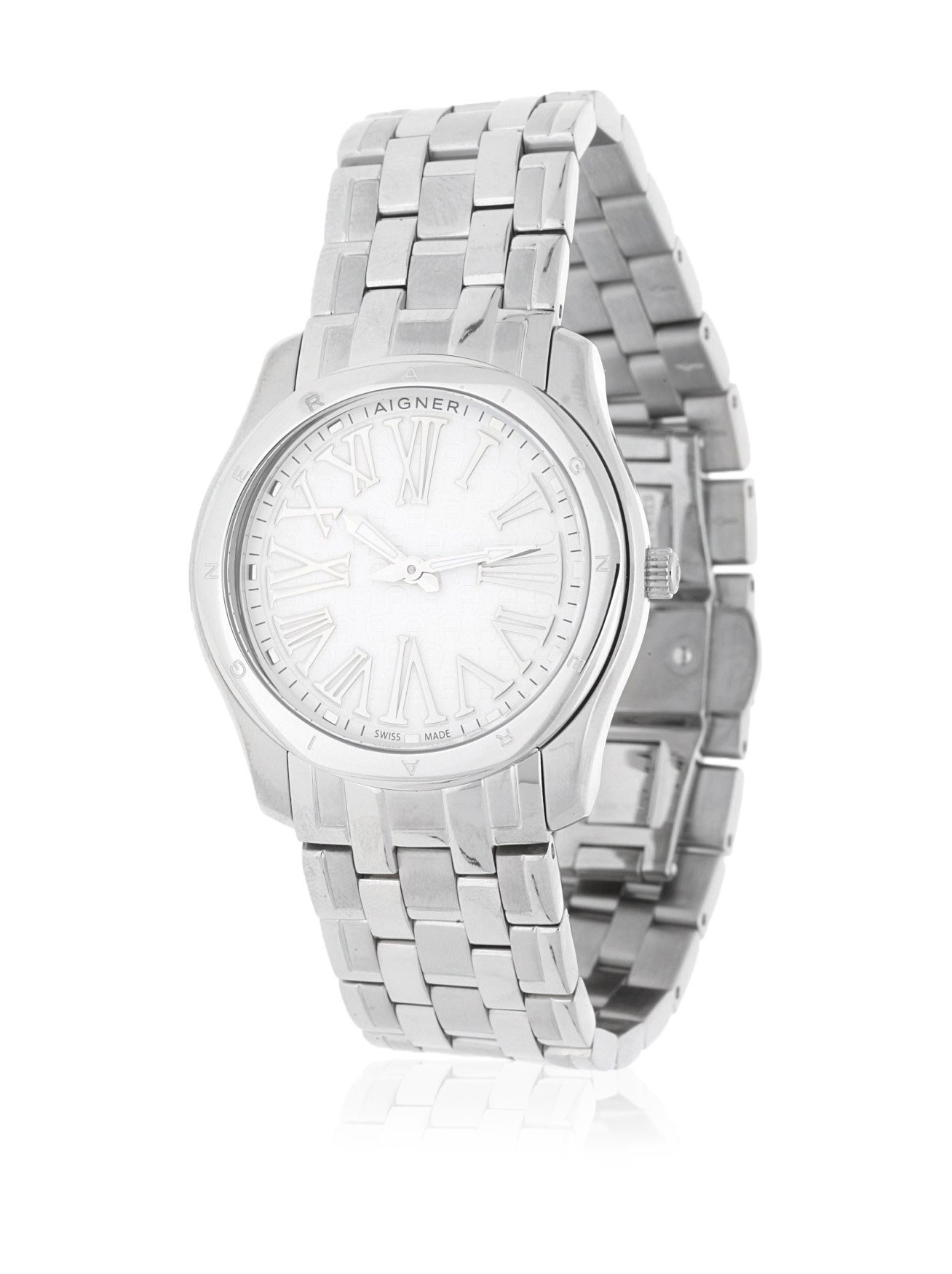 Aigner Lazio Women's White Dial Stainless Steel Band Watch A42206