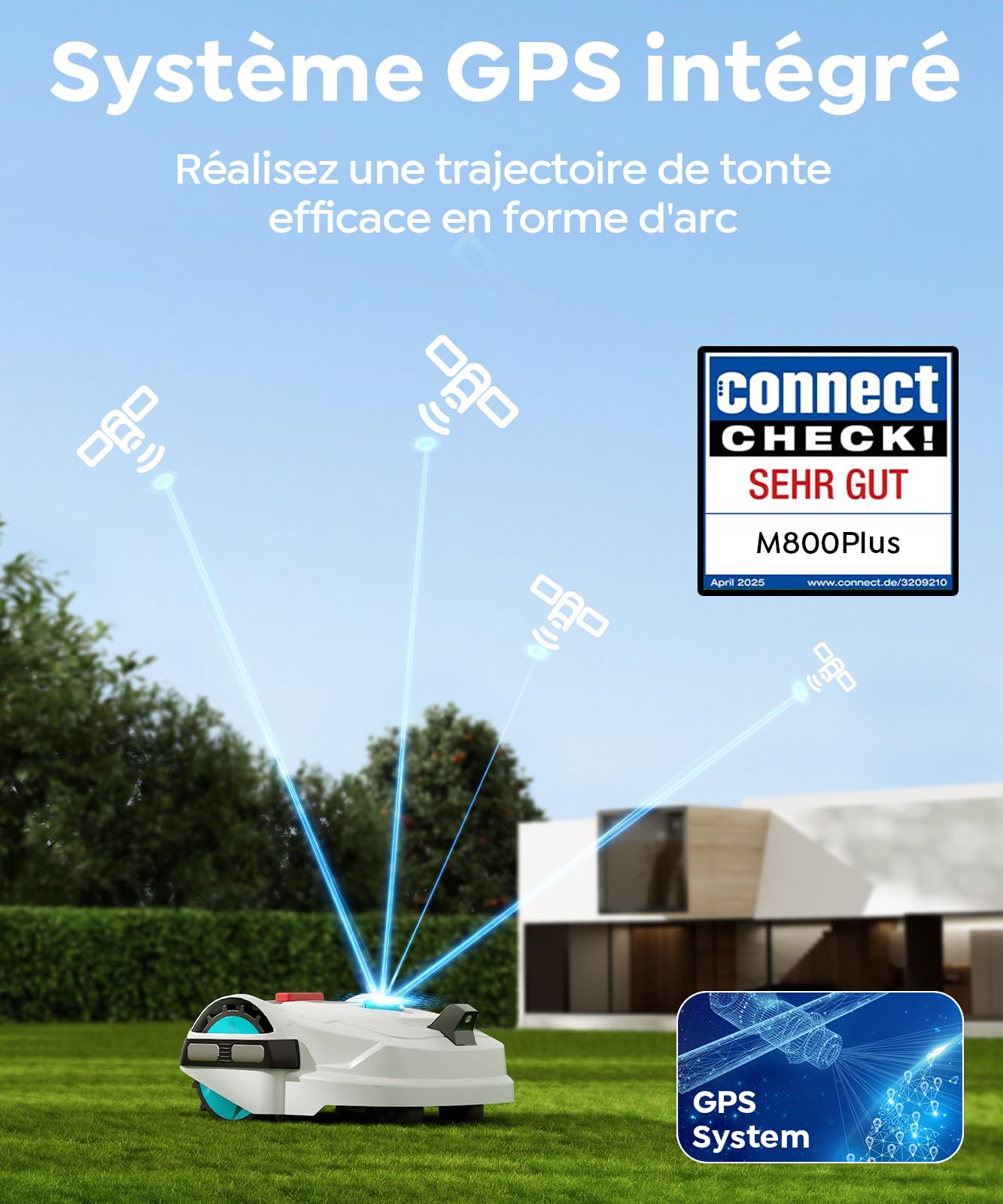 YARDCARE M800Plus Robot Tondeuse sans Fil Périphérique Max 800m² — vue 2