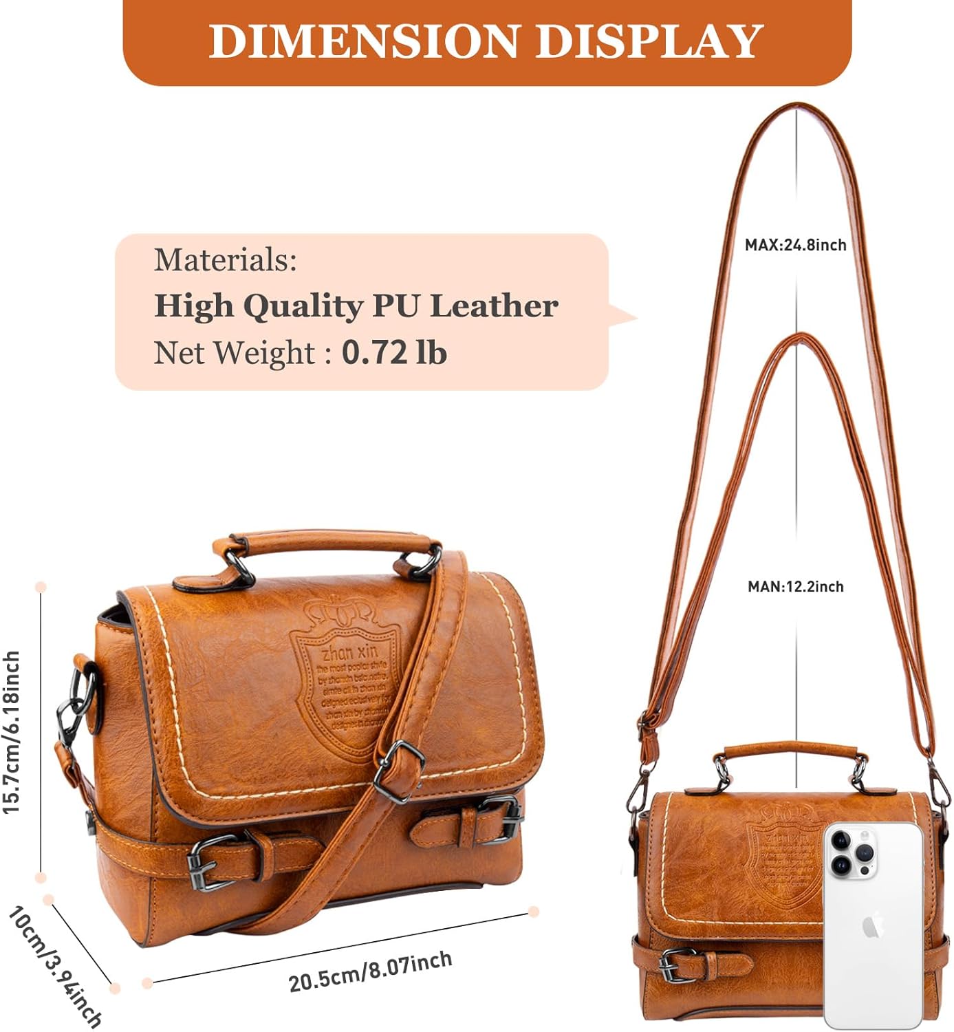 Shoulder Bag for Women, Cute Soft PU Leather Small Crossbody Purses Handbags, Trendy Underarm Bag Tote Purses for Women - Image 3