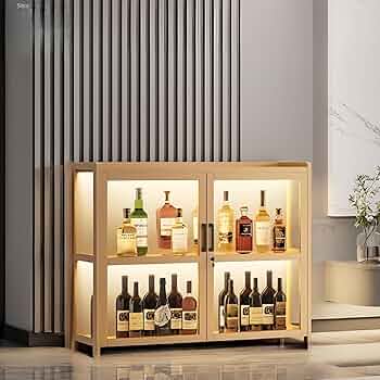 Amazon｜Unuonuo ウイスキーラック、ウイスキー 棚 おしゃれ