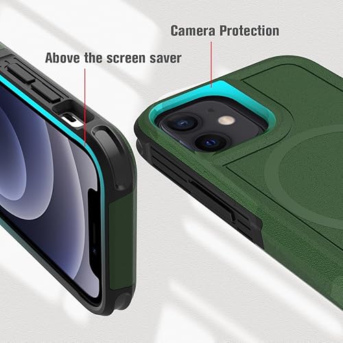 Miniatura 4 de Funda magnética para iPhone 11, iPhone XR, compatible con carga inalámbrica MagSafe, a prueba de golpes, funda protectora fuerte y duradera, color