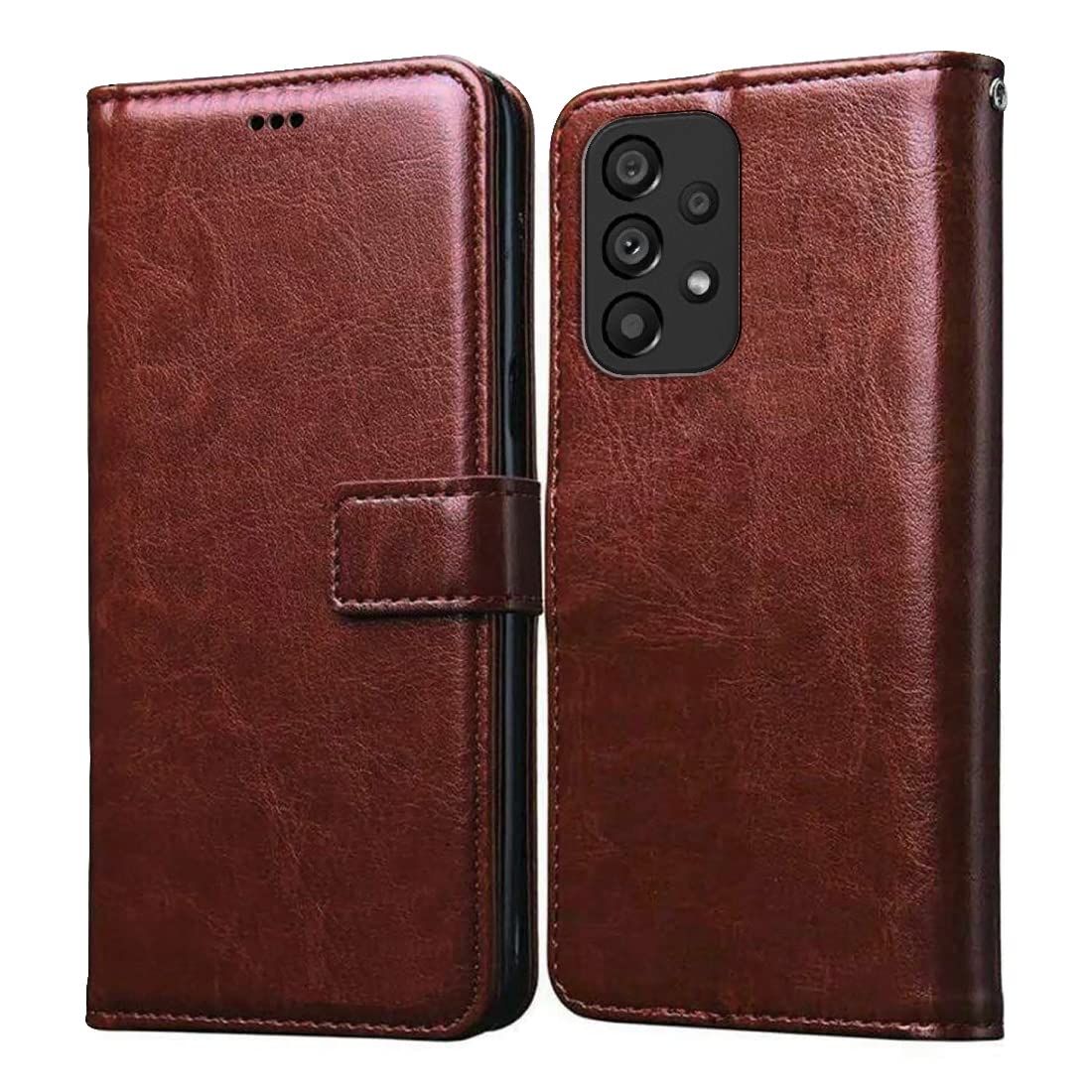 Casotec Flip Cover for Samsung Galaxy A53 5G | Premium Leather Finish | Inbuilt Pockets & Stand | Flip Case for Samsung Galaxy A53 5G (Brown) (B09XGYXX5B) Amazon Price History, Amazon Price Tracker