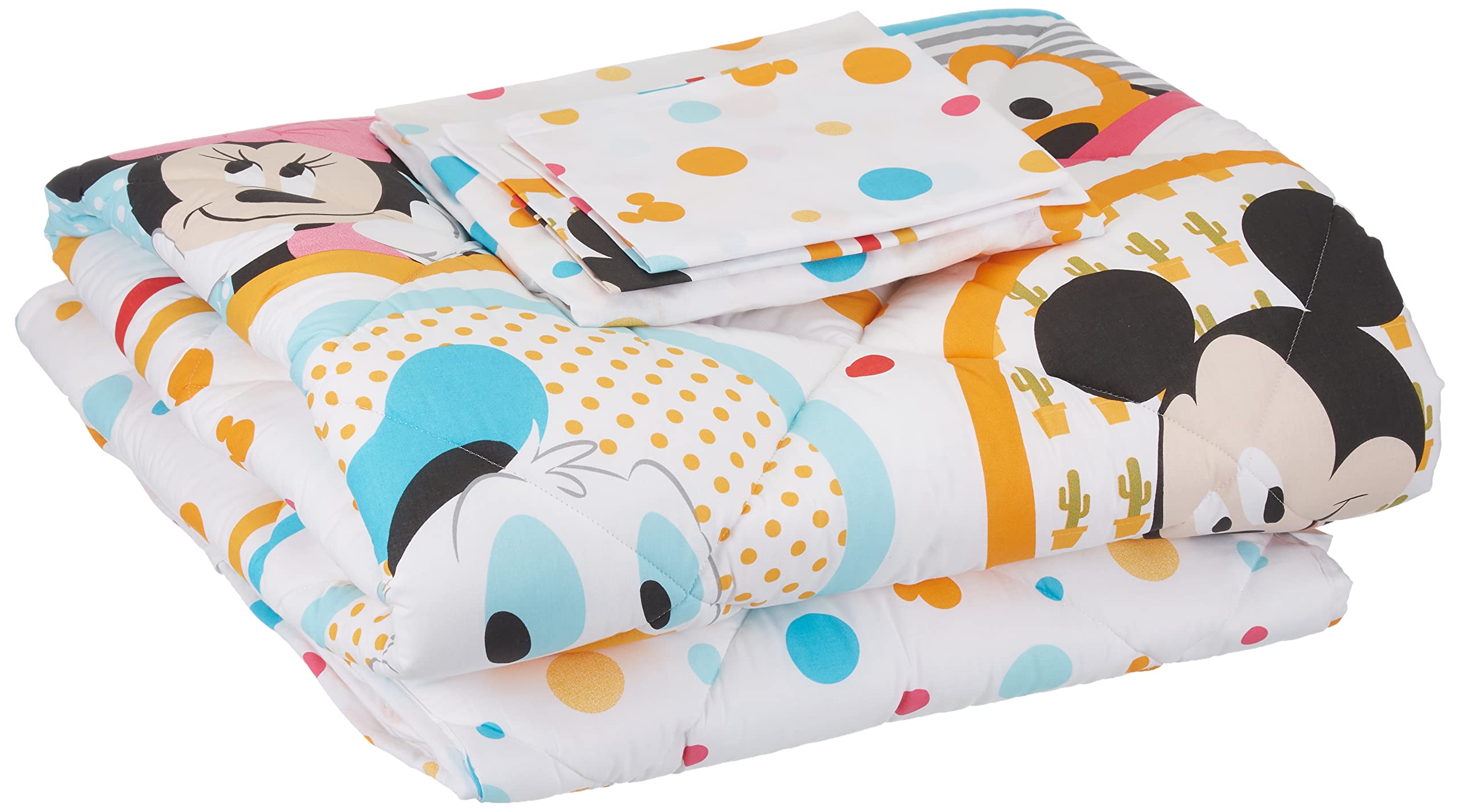 Taç Disney Minnie & Mickey Bubble Lisanslı Karakter Baskılı%100 Pamuk Uyku Seti, Çok Renkli, Bebek