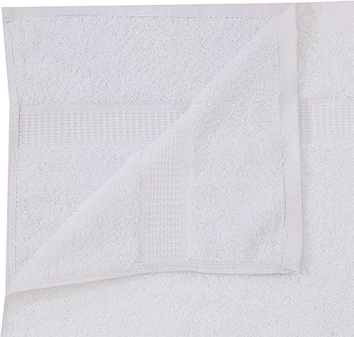 Miniatura 6 de GOLD TEXTILES Toallas de mano blancas de alta calidad (paquete de 24, 16 x 27 pulgadas), toallas de salón de lujo, uso multiusos para baño, manos,