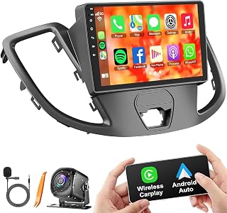 4+64G Android 13 Car Radio for Ford 2013-2019 Transit, 9 Inch IPS Touch Screen Car Stereo with Wireless Carplay/Android Auto,GPS, WiFi, Bluetooth,FM, Support OBD2/DVR/DSP