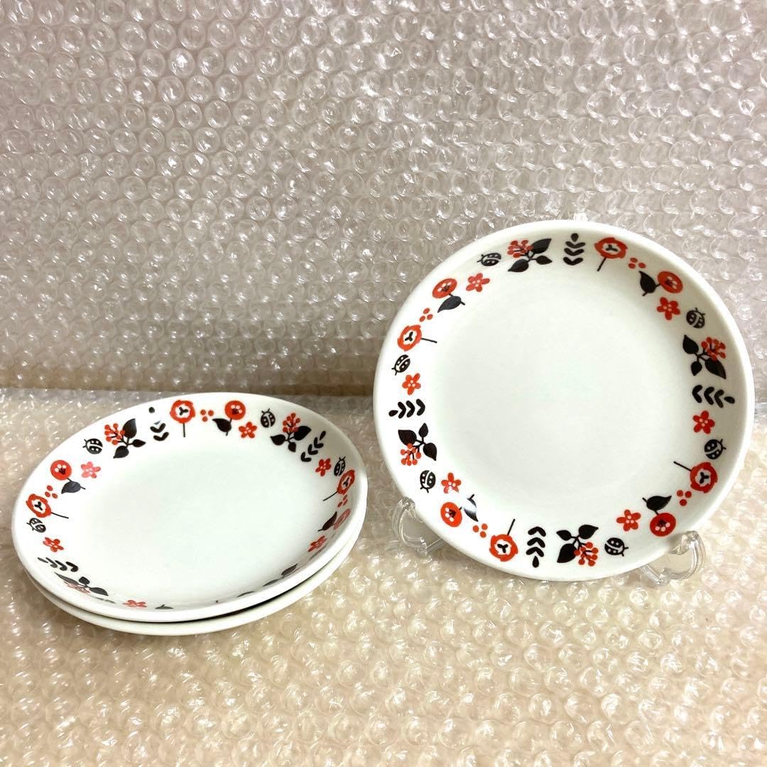 レトロ風 ほっこり絵柄 ボウルと平皿プレートの6点セット