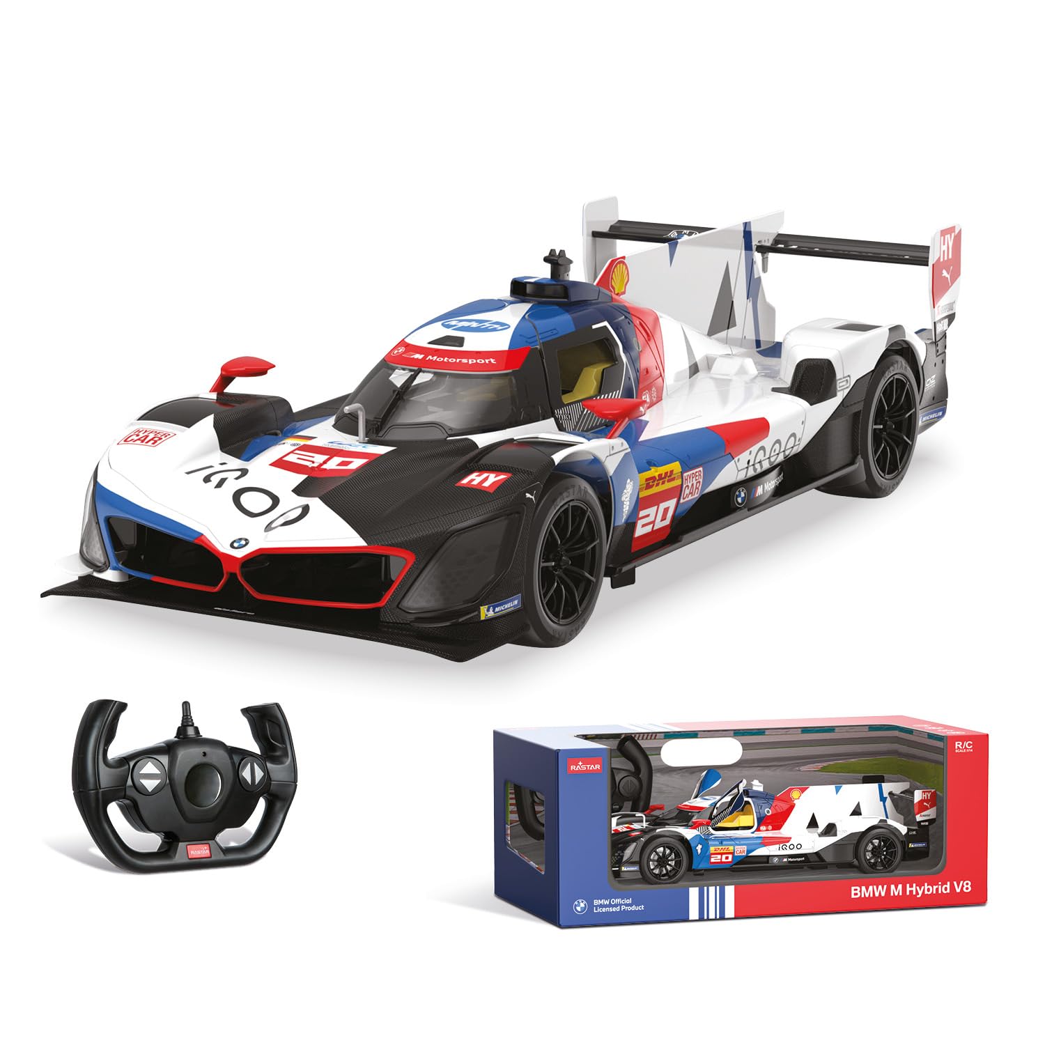 Mondo Motors BMW V8 Le Mans, Modelo en Escala 1:14, hasta 10 Km/h de Velocidad, Coche de Juguete 63837