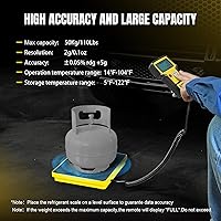 Vista 3 de YELLOW JACKET Báscula de refrigerante 110 libras HVAC Freon Scale Pantalla LCD Ultra-Grande Escala de carga electrónica de refrigerante de alta