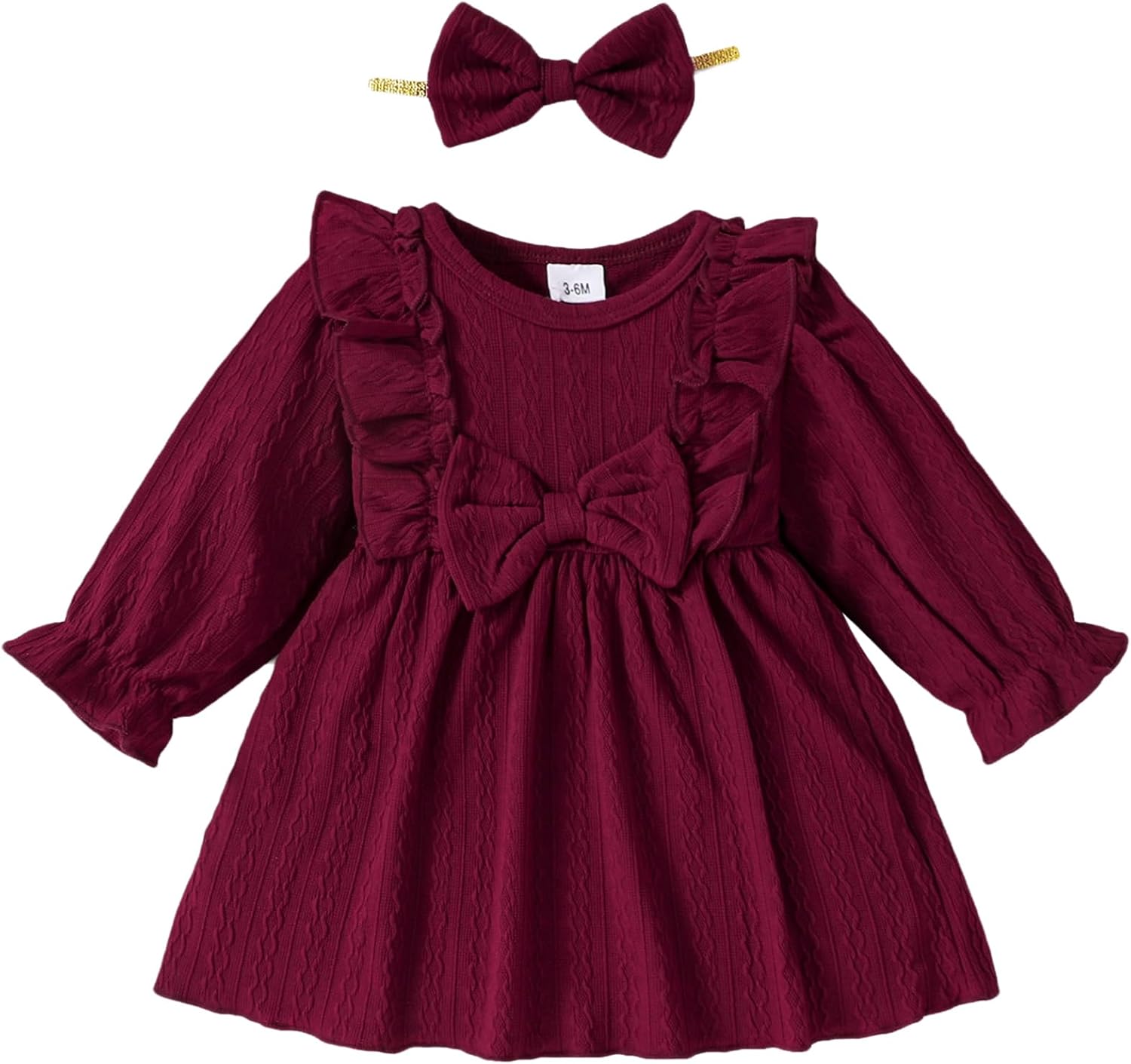Mioglrie Baby Girl Dress Toddler Girls’ Dresses 3 6 9 12 18 24 Months 2t 3t Girls Clothes Fall Winter Outfits