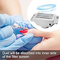 Vista 5 de 7.8 x 4.9 in Colector de polvo de vacío de uñas, colector de polvo de uñas, herramientas de uñas acrílicas, uñas postizas y accesorios