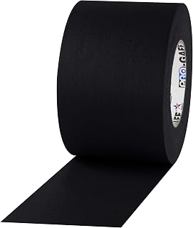 4" Width ProTapes Pro Gaff Premium Matte Cloth Gaffer's Tape With Rubber Adhesive, 11 mils Thick, 55 yds Length, Black (Pack of 1)