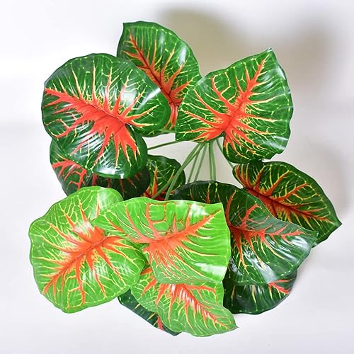Miniatura 3 de Planta artificial Monstera Deliciosa, 18 hojas, Monstera tropical artificial, hoja de tortuga falsa de Monstera tropical, hojas de palmera grandes,