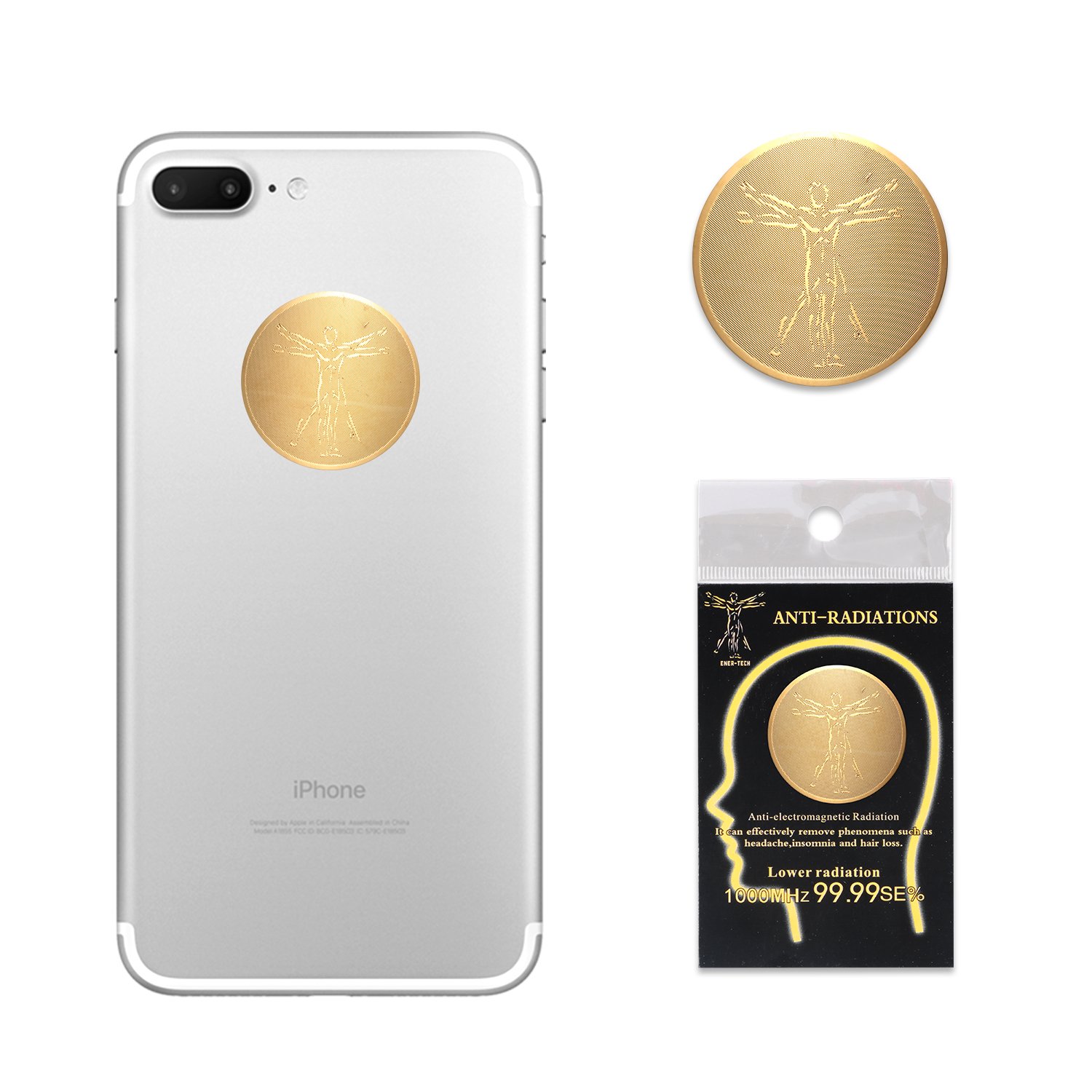 4 Pack - EMF Protection Cell Phone Anti Radiation Protector Sticker, Negative Ions EMF Blocker for Mobile Phones,Laptop and All Electronic Devices