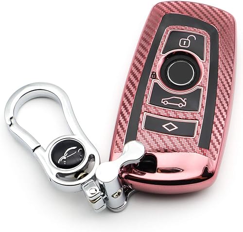 Miniatura 8 de M.JVisun Funda de fibra de carbono suave para llavero de coche para BMW Serie 1 2 3 4 5 6 7 Series 5GT GT3 GT5 X1 X3 X4 M2 M3 M4 M5 M6 TPU Case,