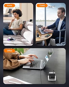 100W USB C Charger, 120W MacBook Pro Charger, 3-Port GaN Fast Charger with PD3.0, PPS, for MacBook pro & Air, ipad Air, iPhone 15, iPad, Laptops and All USB C Device