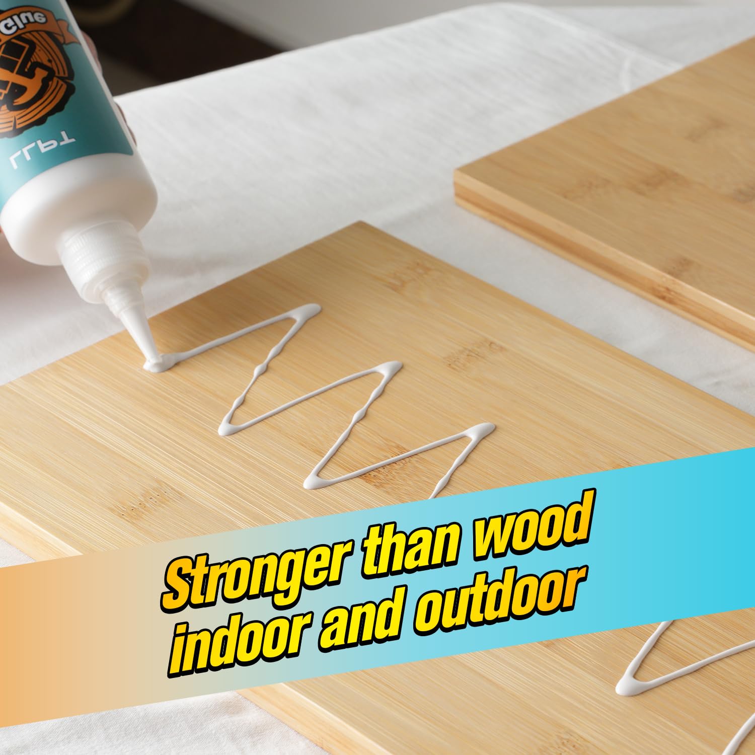 LLPT Wood Glue 16.9 Ounce | Dried Clear Ultimate Waterproof Wooden Super Glue Exterior | All Purpose Wood Adhesive | Heavy Duty for Woodworking Projects Repairs and DIY (LWG500)
