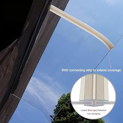 Miniatura 7 de Toldo para puerta al aire libre, toldo curvado para ventana, cubierta de refugio para lluvia, toldo invisible para puerta delantera, toldo