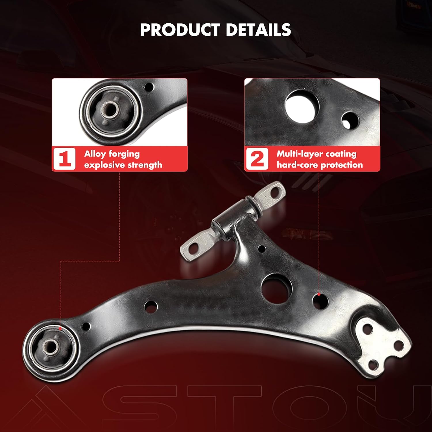 14PCS ASTOU Front Rear Suspension Kit fit for 2007-2011 for Toyota Camry Lower Control Arm Lower Ball Joint Inner Outer Tie Rod End Sway Bar End Link Steering Rack Boot