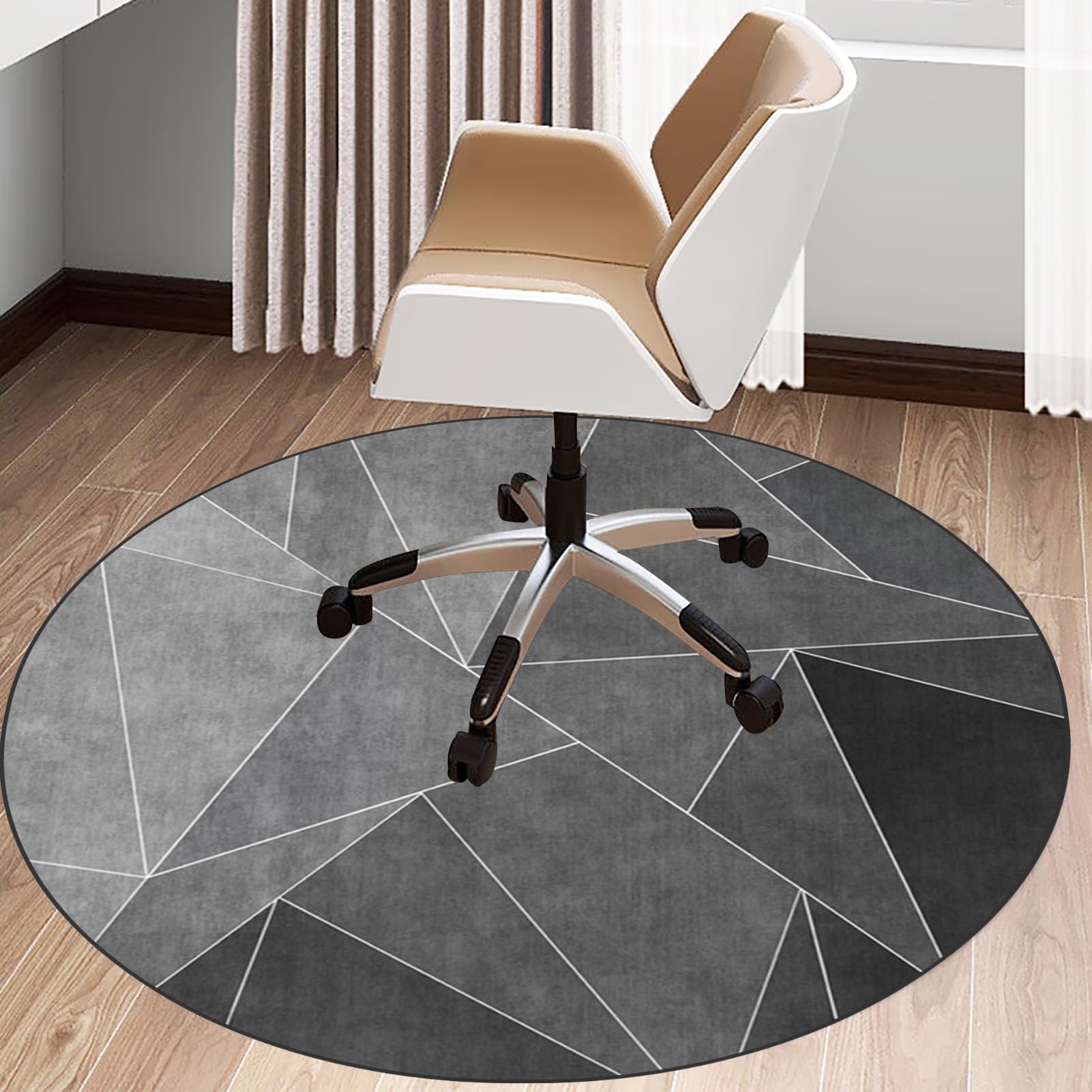 Office Gaming Chair Mat for Carpet, Heavy Duty Office Chair Mats 160 cm(62.99") for Hardwood Floor, Floor Protectors for Rolling Chairs, Desk Chair Mat for Carpeted Floors, Round Protector Rug — image 1