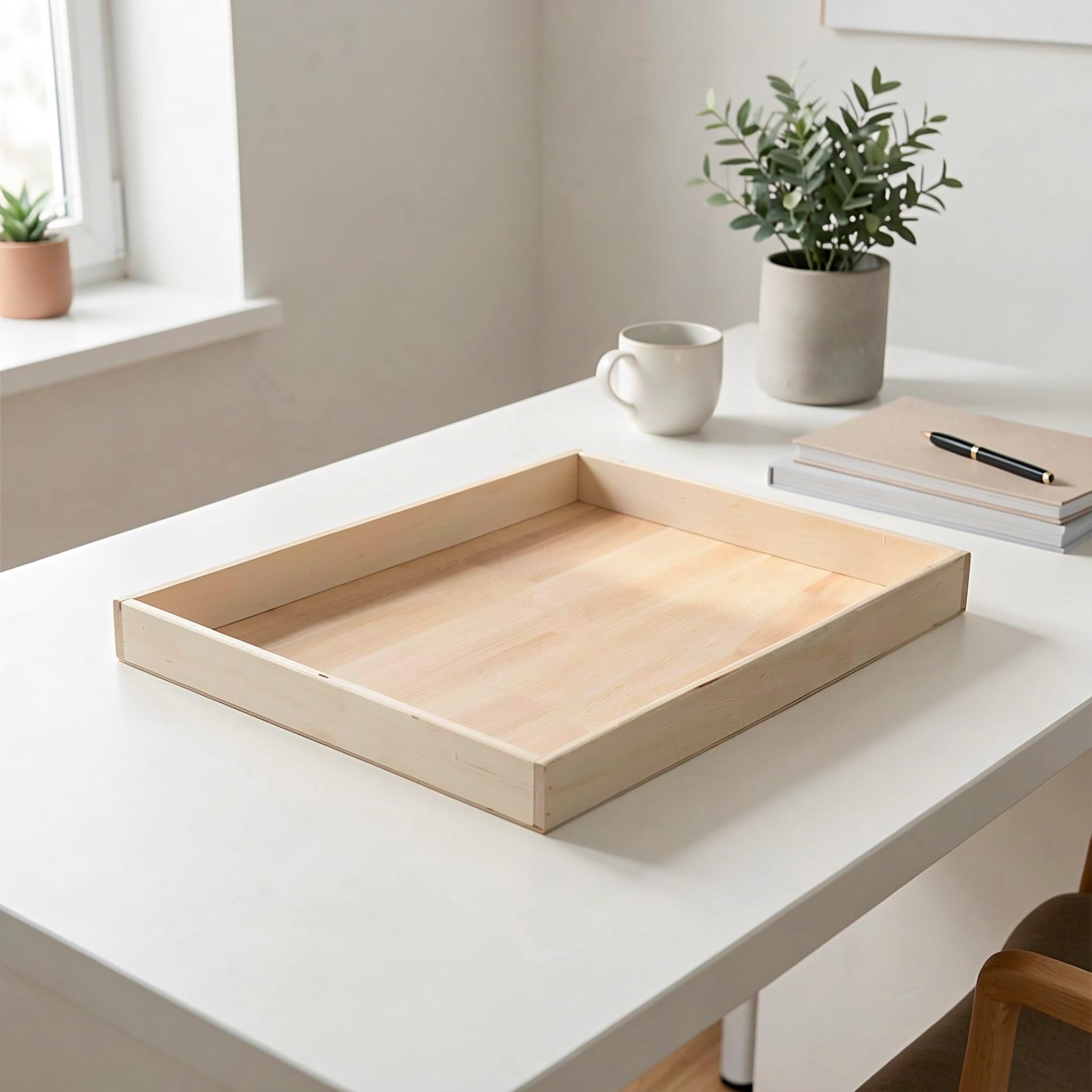 Artibetter Bandeja de Arena para jardín Zen, Caja de Arena de Madera para d