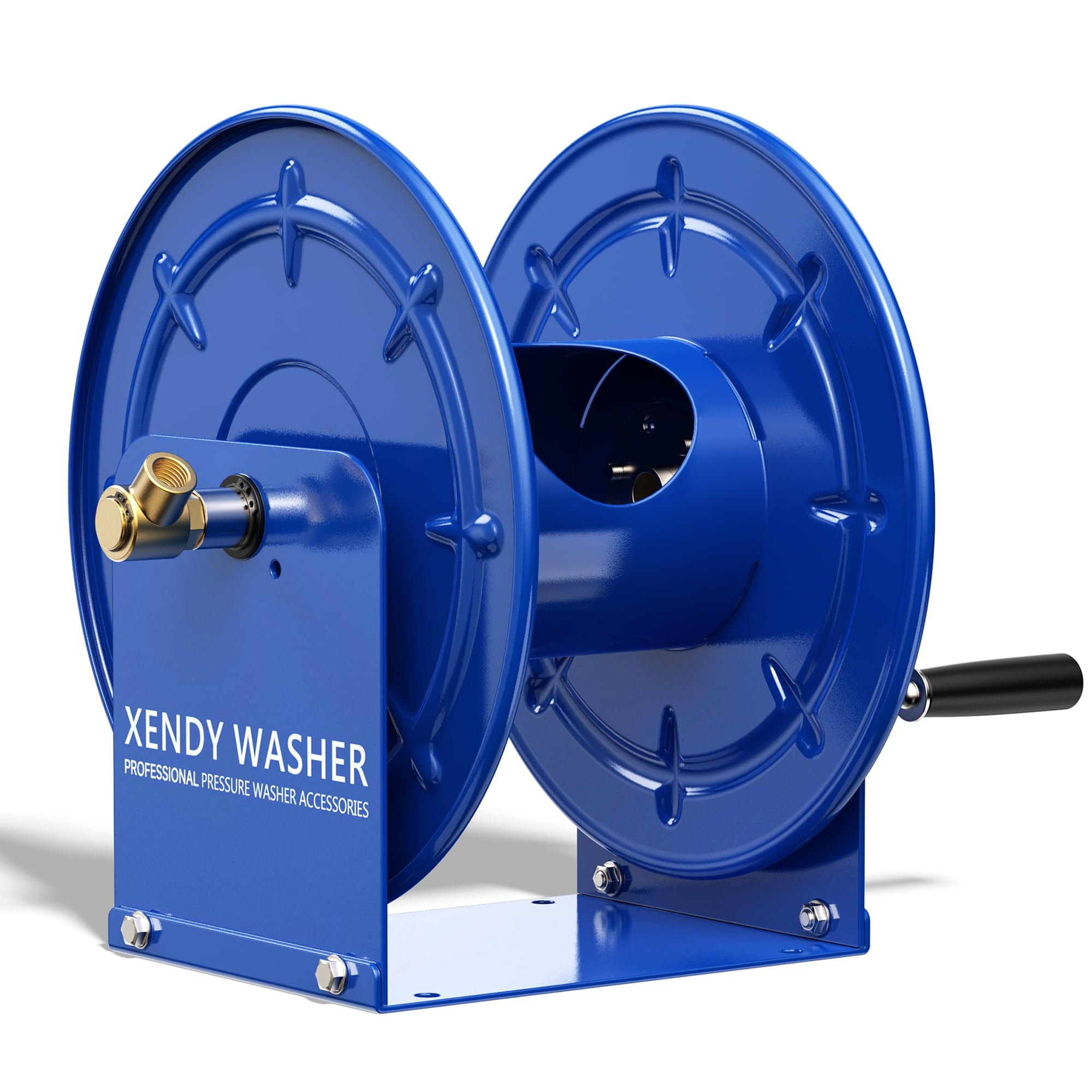 Enrouleur de tuyau de nettoyeur haute pression de 30,5 m x 0,95 cm ou 60,3 m x 0,6 cm, 4500 PSI en acier robuste, raccord M22 14 mm, enrouleur de tuyau de nettoyeur haute pression pour
