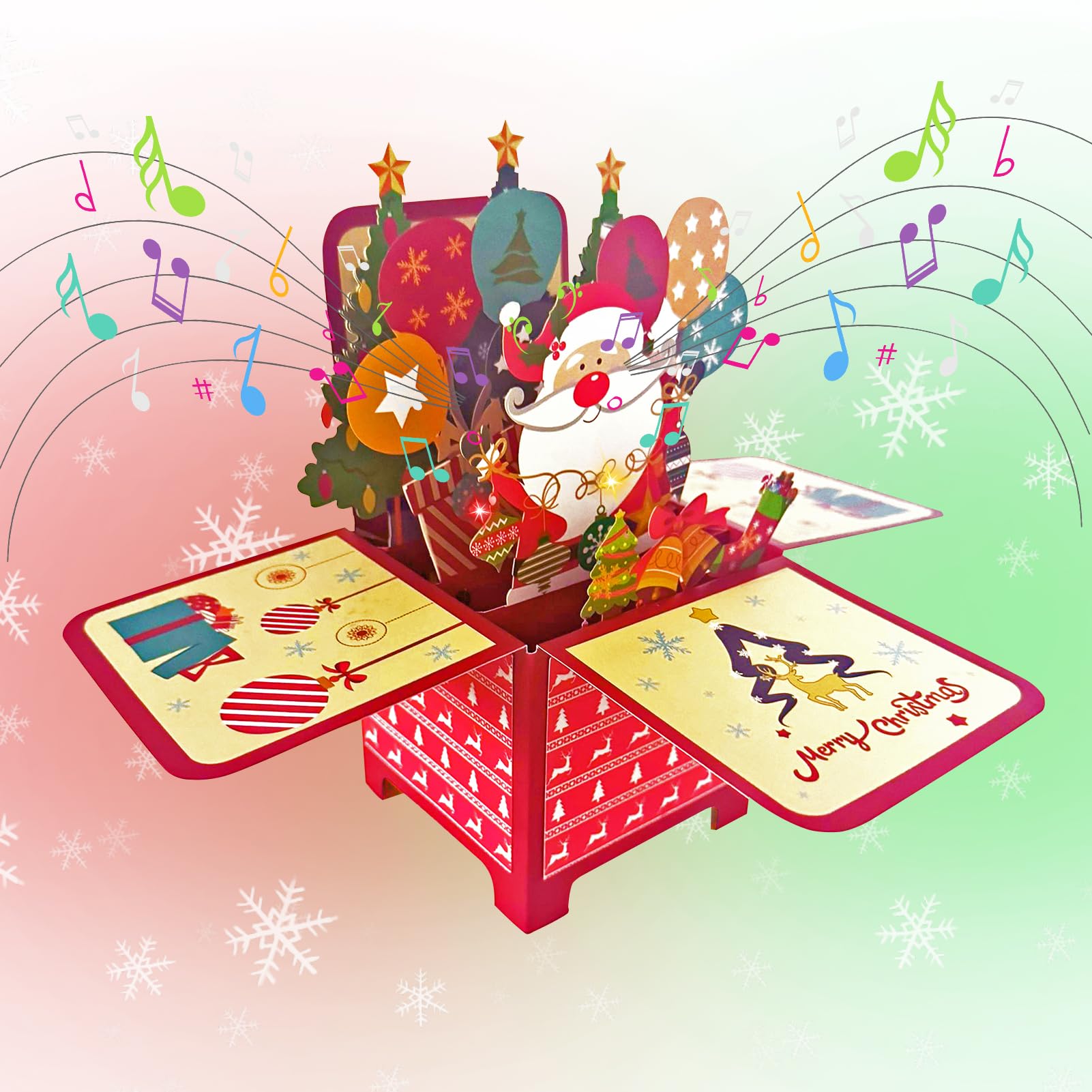 Cartes De Noël 3D - Fabrication Exquise Cartes De Vœux De Noël - Belle Musique Pratique