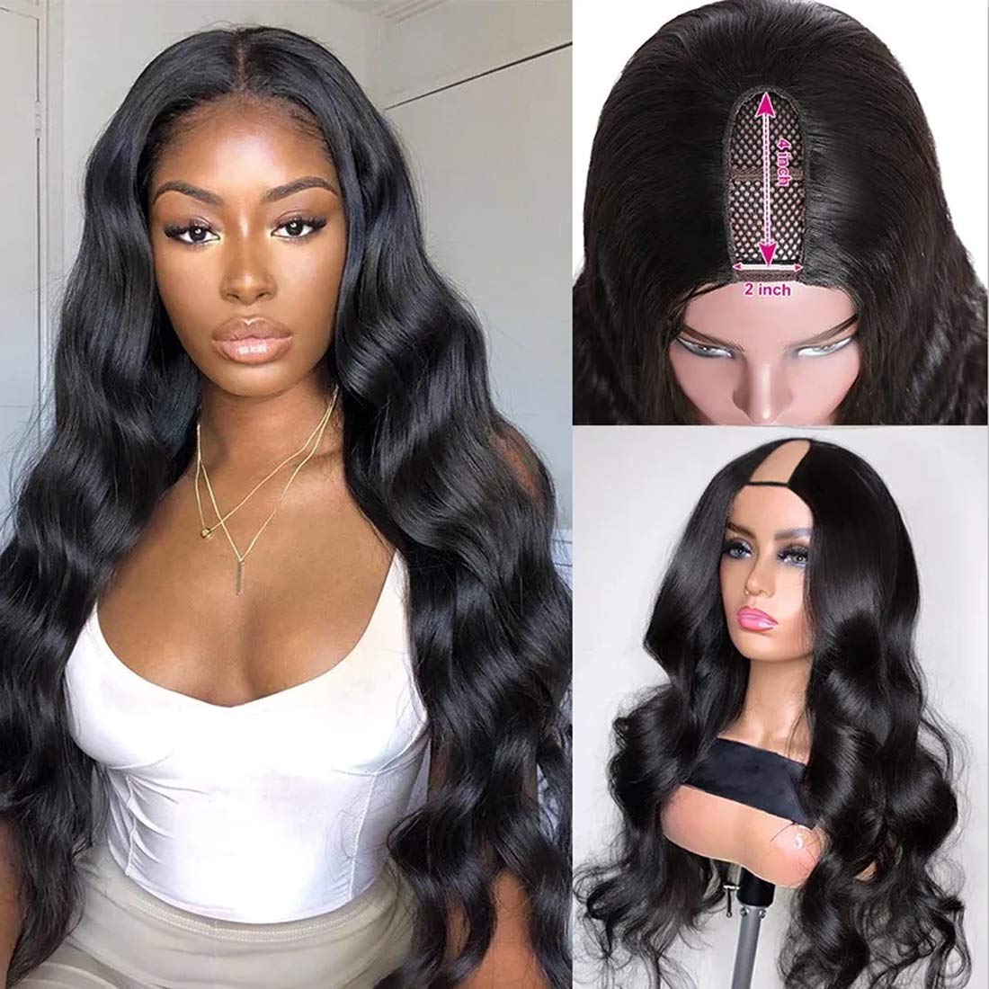 cheap u part wigs human hair