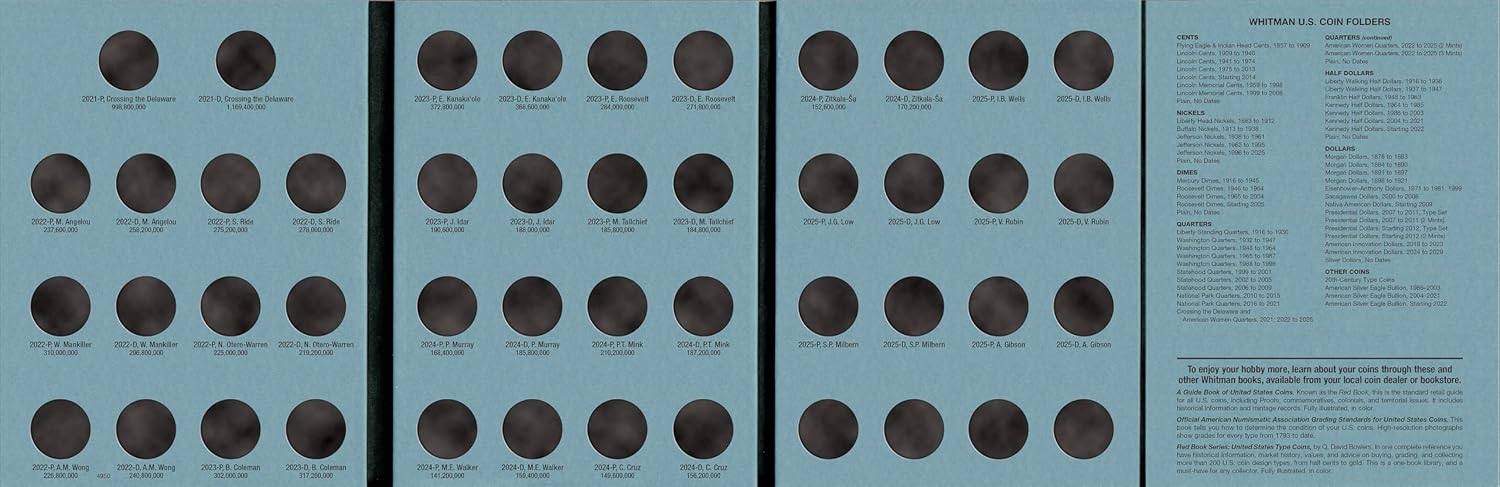 Official Whitman® Coin Folder - Crossing the Delaware and American Women Quarters: 2021-2025 (P & D Mints) image 3