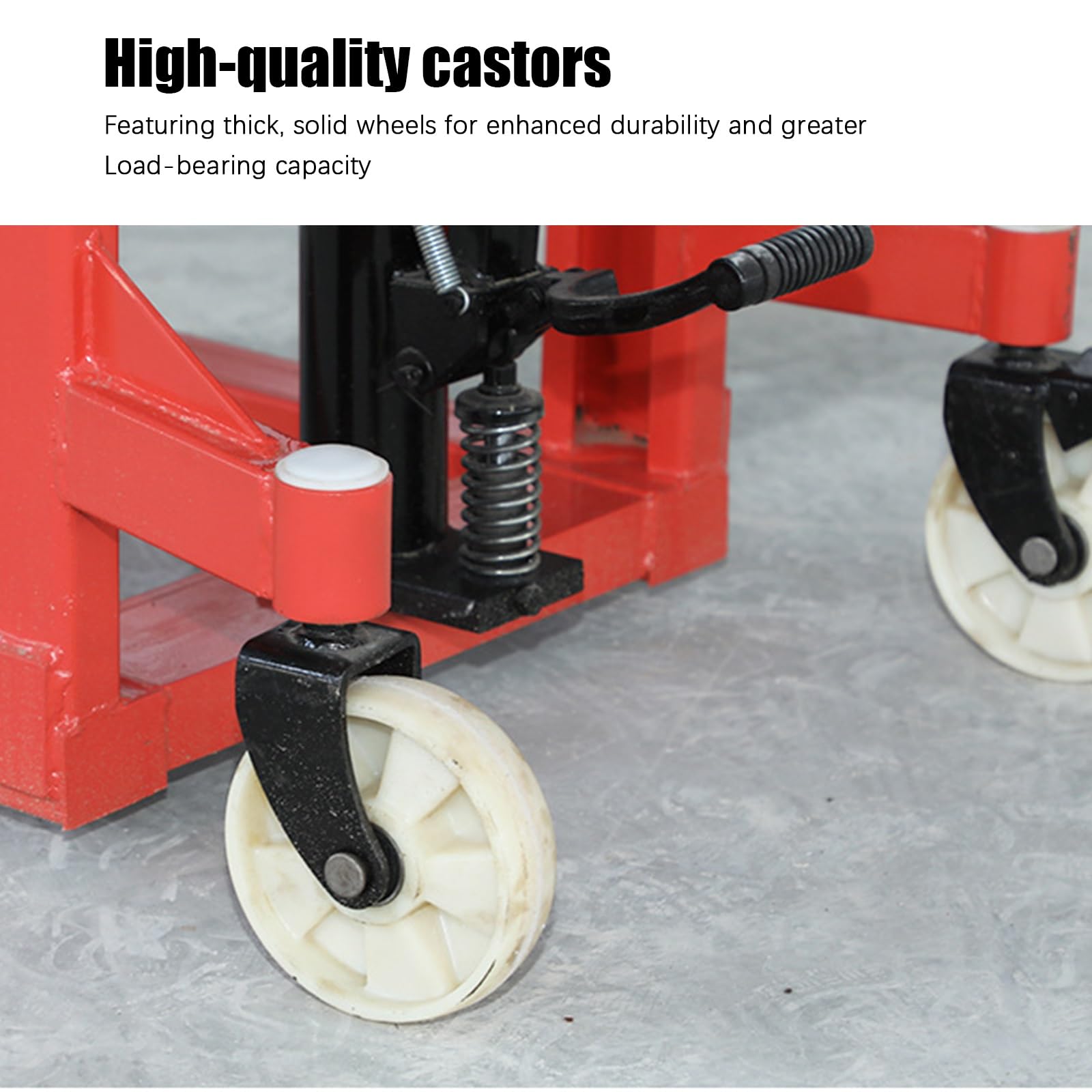 Carretilla elevadora hidráulica de 160 cm de altura de elevación, | Carretilla elevadora de conductor a pie con bomba hidráulica de alta calidad y construcción robusta de acero(Load capacity: 500 kg)