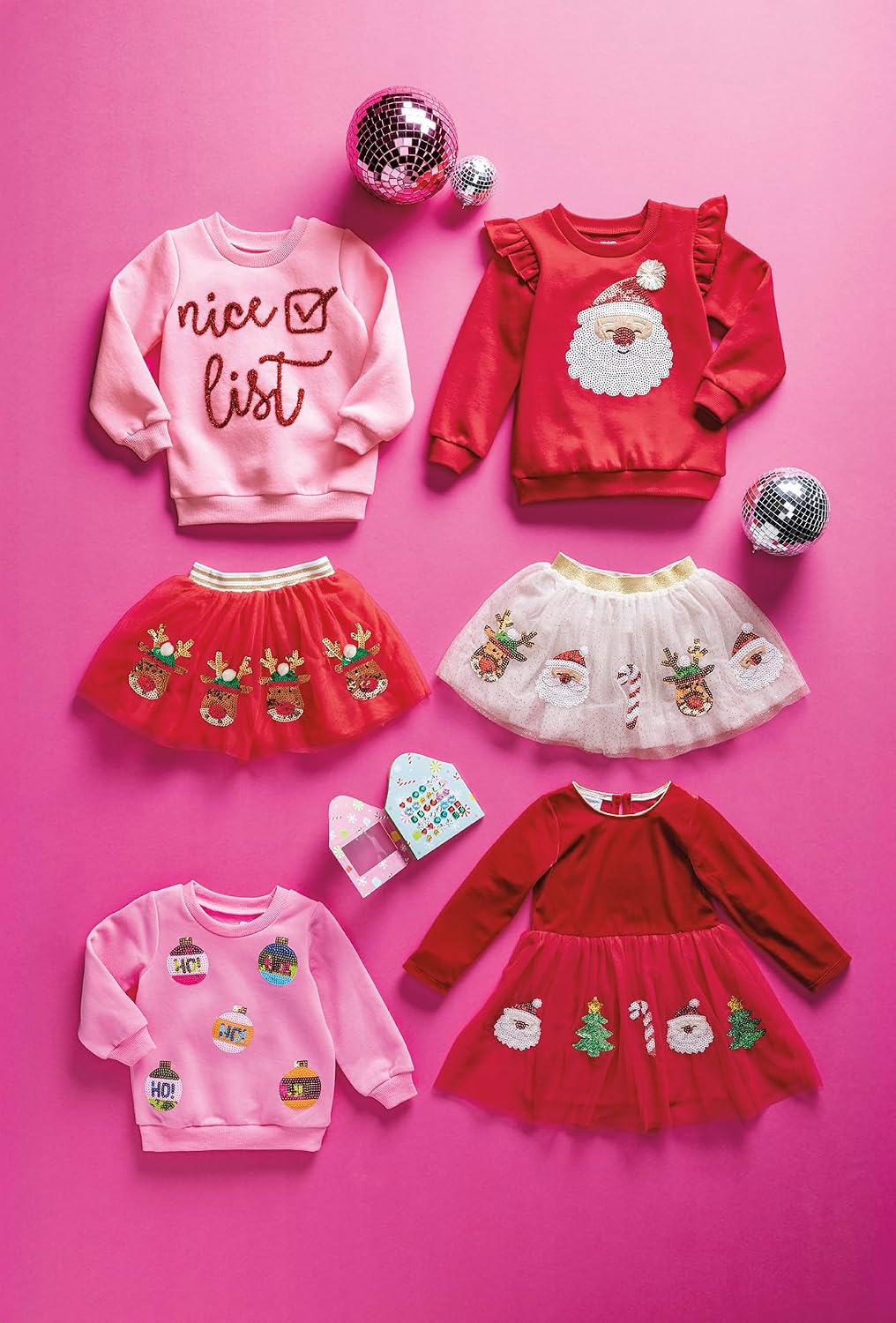 Mud Pie Baby Girls' Mud Pie Kids Christmas Red Sequin Tutu Dress