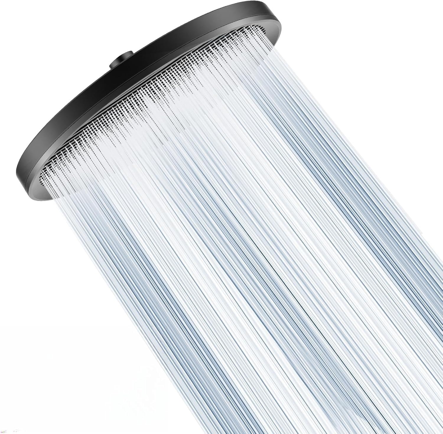 Ronvie Self-Cleaning Rainfall Shower Heads, 11 Inch Fixed Rainfall Shower Head - High Pressure with Luxury, Adjustable Angles, Waterfall Design, Fixed with Self-Cleaning Mechanism (Matte Black)