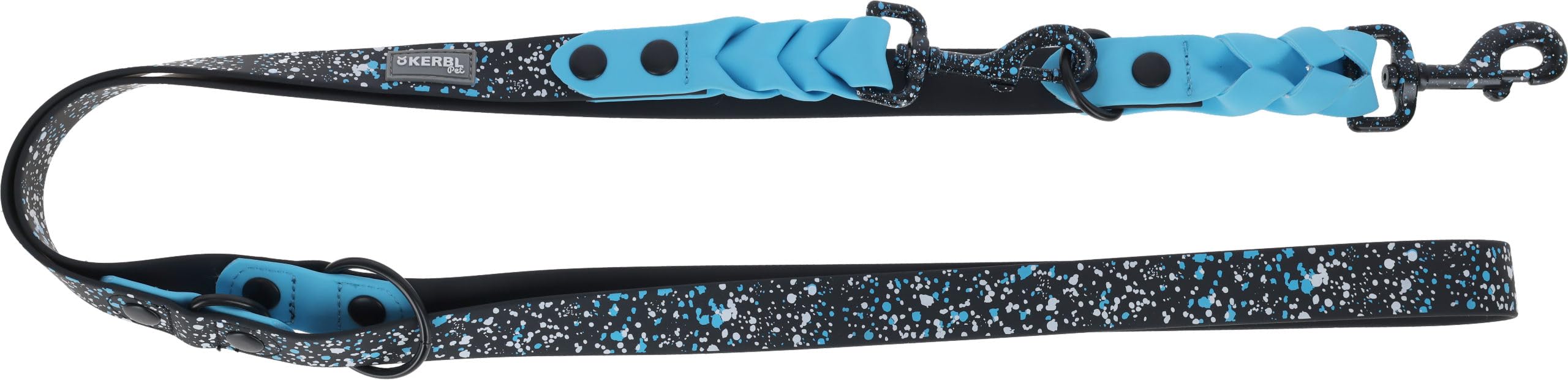Laisse Lima bleu et noir 25 mm x 200 cm pour grand chien