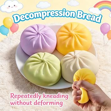 giant dumplings squishy, giant glitter dumplings, mega rainbow dumplings fidget, large stress relief sensory ball, anxiety relief squeeze toy, soft squeeze decompression fabricWhite