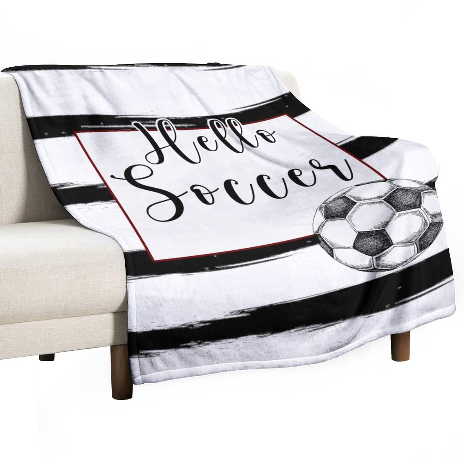 Couverture en flanelle foot pour des soirées match confortables sur le canapé