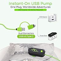 Vista 2 de 9 Pack Bolsas de Almacenamiento al Vacío de Viaje con Bomba Eléctrica USB, Bolsas de Tamaño de Equipaje de Mano de Ahorro de Espacio para Ropa